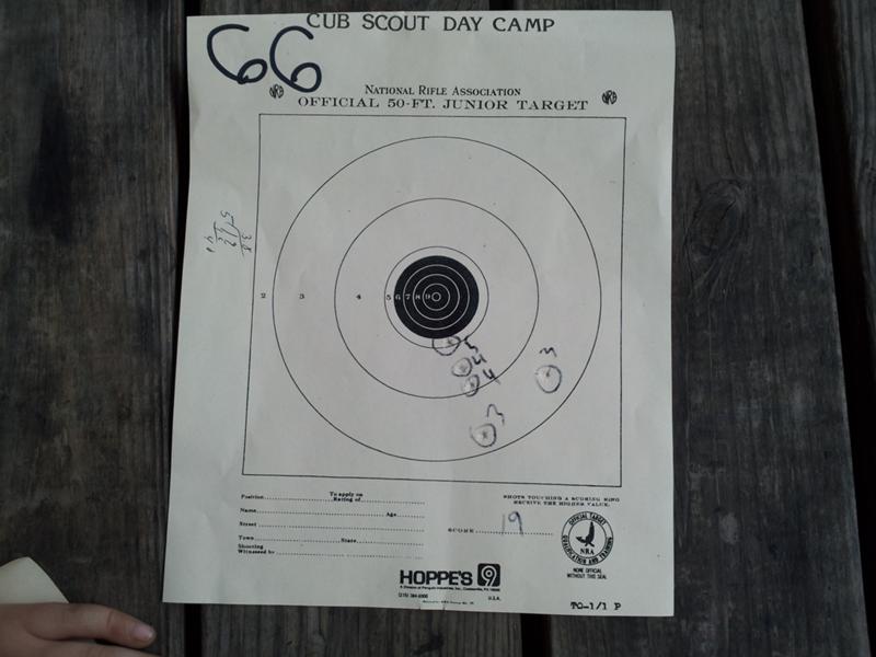 Our Pack shoot resulted in a score of 19. Each scout shot once at this target. Our Pack shoot resulted in a score of 19. Each scout shot once at this target.